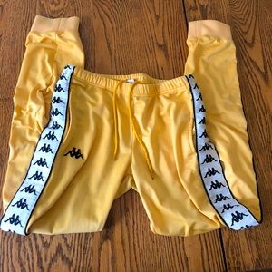 Yellow kappa sweatpants